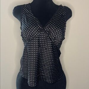 A New Day Black Polka Dot Women's Top Size Medium